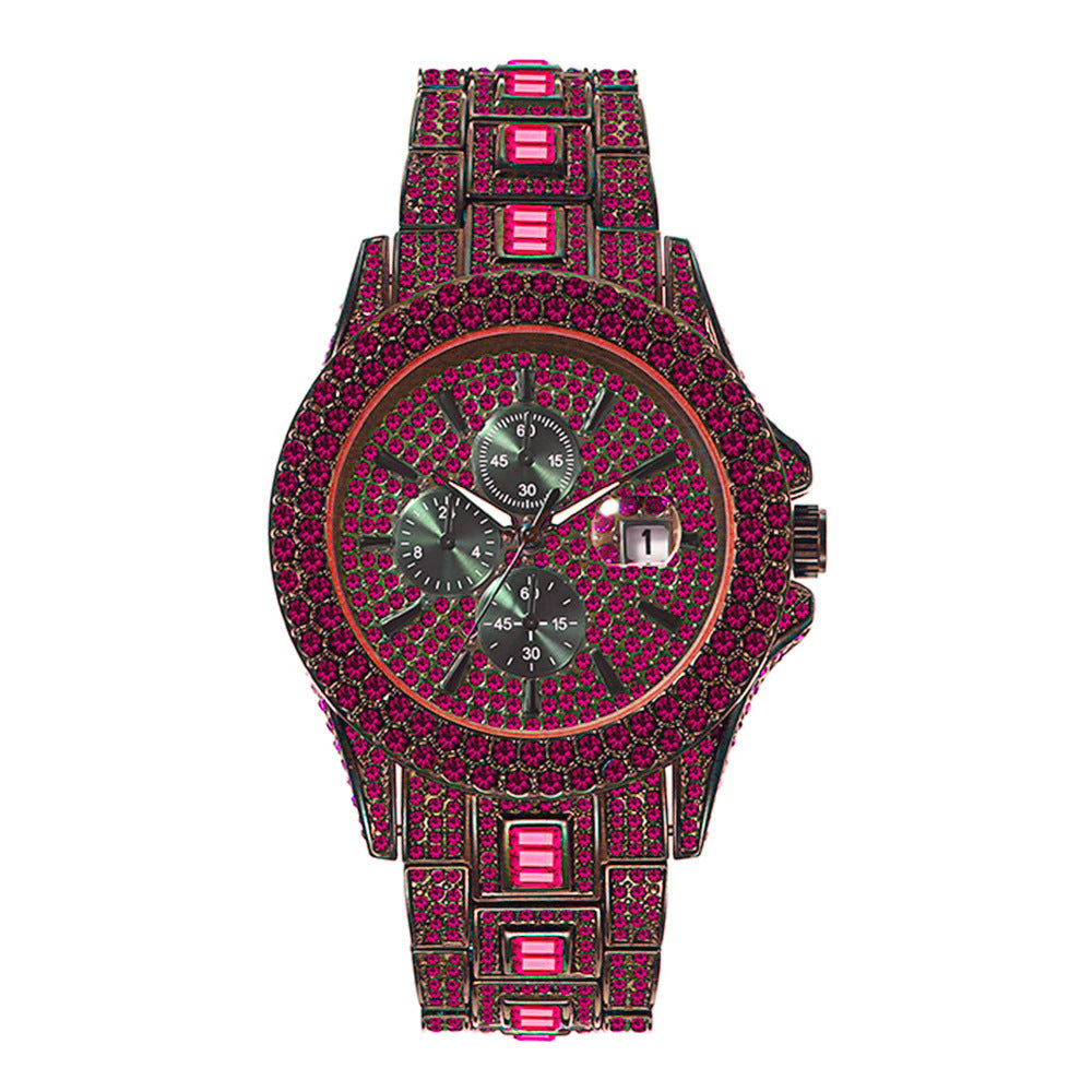 Full Diamond / Starry Sky / High-End Luxury / Colorful Diamonds / Niche / European & American / Hip-Hop Diamond Watch