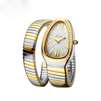 European & American / Fashion / Personalized / Bangle / Niche High-End Luxury / Diamond-Set / Creative Snake-Shaped Women's Watch