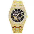 Full-Diamond / Hip-Hop Style / Luxury Trend / Waterproof / Fashion / Skeleton Mechanical Watch for Men
