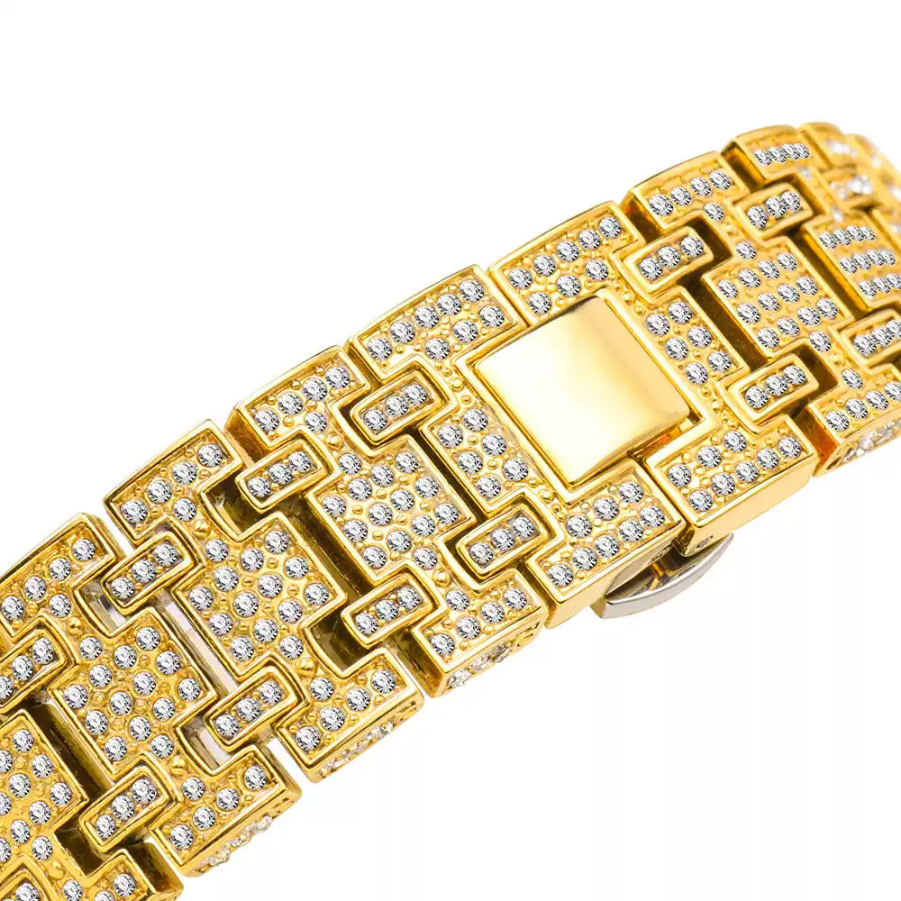 European-American Hip-Hop / Wristwatch / Nightclub / Shiny / Light Luxury / Trendy / High-End Fully-Iced Men’s Watch