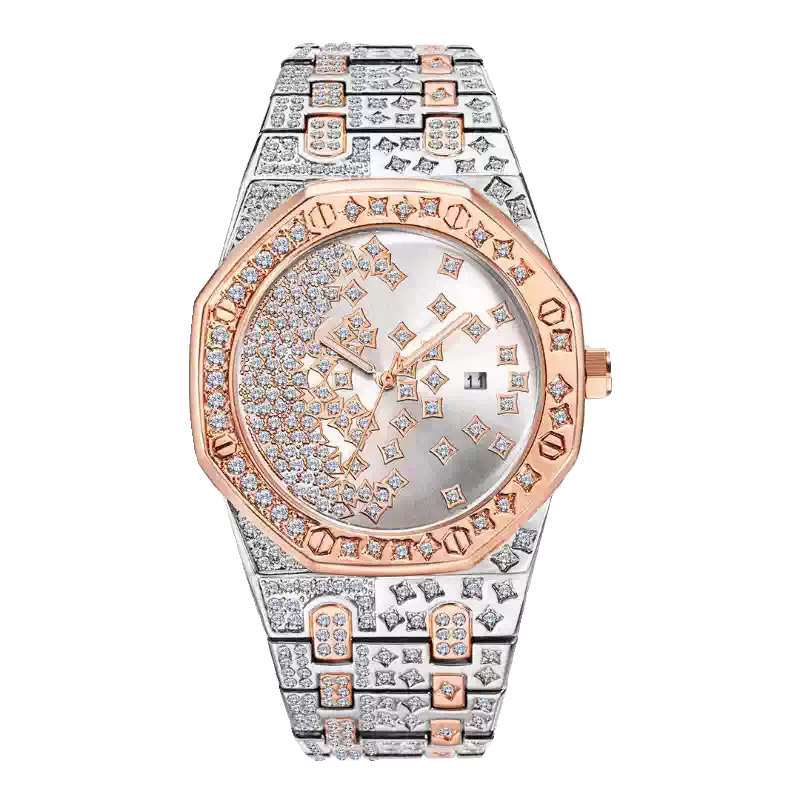 Creative/European & American Hip-Hop/Trendy/Full Diamond/Starry Full Diamond/Personalized Design Men’s Watch