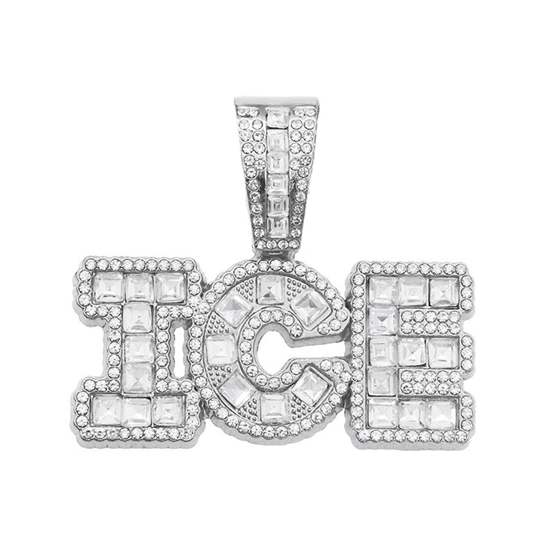 Hip-Hop Pendant Cuban Chain / Iced-Out Pendant Necklace for Men / American-Style Diamond Hiphop Rapper Full-Diamond Accessory