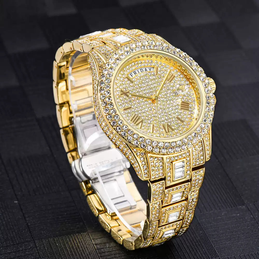 New Style / Fashion / Full Diamond / European & American Hip-Hop / Personalized / High-End Luxury Starry Sky Men's Watch