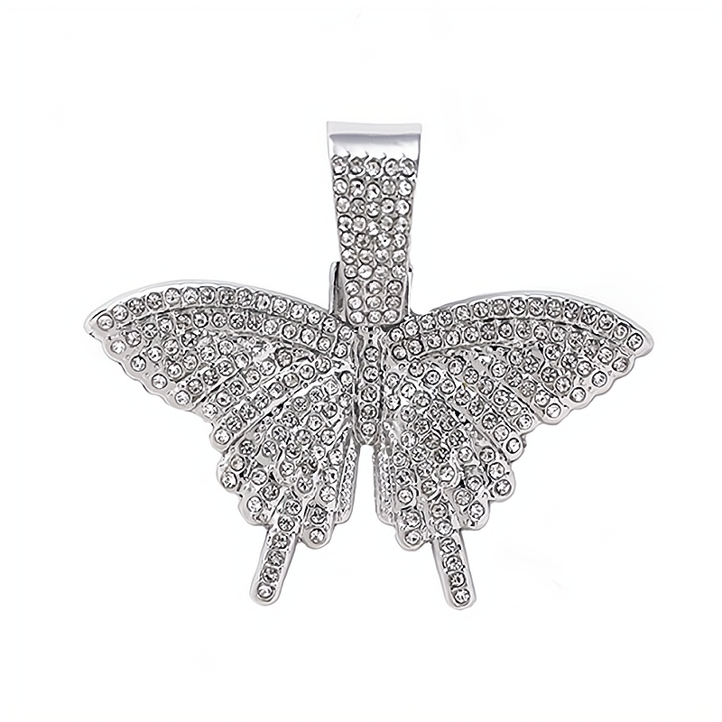 Hip-Hop Pendant Cuban Chain / Iced-Out Pendant Necklace for Men / American-Style Diamond Hiphop Rapper Full-Diamond Accessory