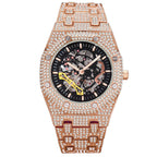 Full-Diamond / Hip-Hop Style / Luxury Trend / Waterproof / Fashion / Skeleton Mechanical Watch for Men
