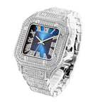 Roman Numerals / European & American Hip-Hop / High-End Luxury / Starry Sky / Full Diamond Square Men's Watch