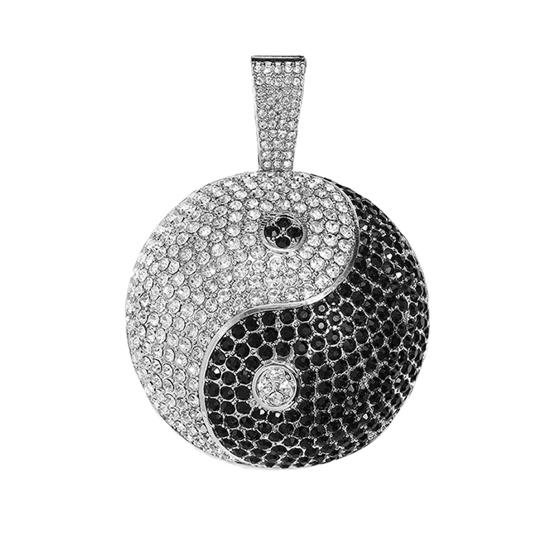 Hip-Hop Pendant Cuban Chain / Iced-Out Pendant Necklace for Men / American-Style Diamond Hiphop Rapper Full-Diamond Accessory