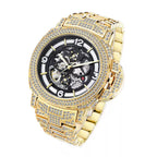 European & American Hip-Hop / Full Diamond / Trendy / Waterproof / Fashion / Skeleton / Transparent Mechanical Men's Watch