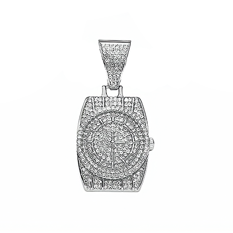 Hip-Hop Pendant Cuban Chain / Iced-Out Pendant Necklace for Men / American-Style Diamond Hiphop Rapper Full-Diamond Accessory