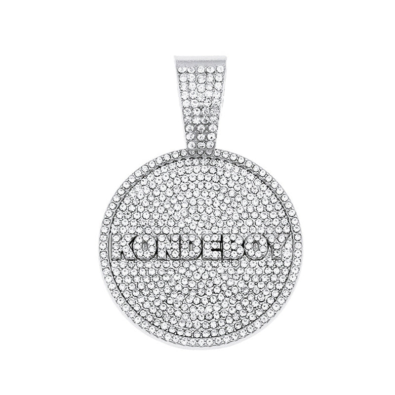 Hip-Hop Pendant Cuban Chain / Iced-Out Pendant Necklace for Men / American-Style Diamond Hiphop Rapper Full-Diamond Accessory