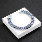 Iced Color-Block Cuban Link Chain – Emerald, Blue, Pink, White