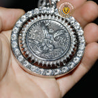 Iced Cuban Link Chain with Spinning Angel Medallion – 15mm Heavy Shine Pendant Necklace