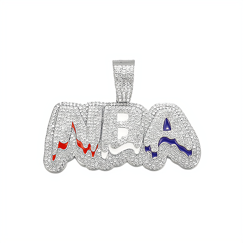 Hip-Hop Pendant Cuban Chain / Iced-Out Pendant Necklace for Men / American-Style Diamond Hiphop Rapper Full-Diamond Accessory