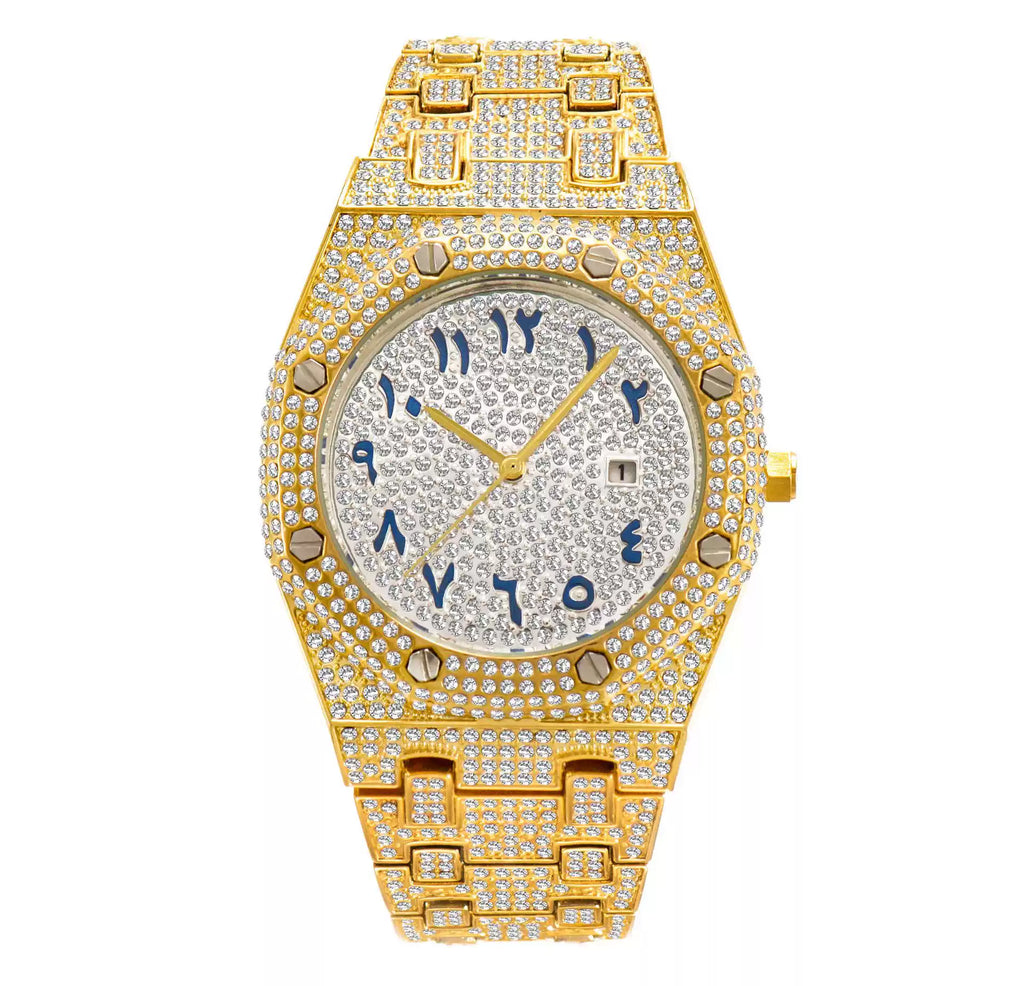 European-American Hip-Hop / Wristwatch / Nightclub / Shiny / Light Luxury / Trendy / High-End Fully-Iced Men’s Watch