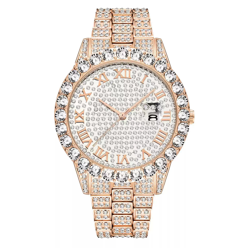 Trendy / Fashion / European & American / Ultra-Shiny / Nightclub / Full Diamond / Starry Sky / Hip-Hop Men's Watch
