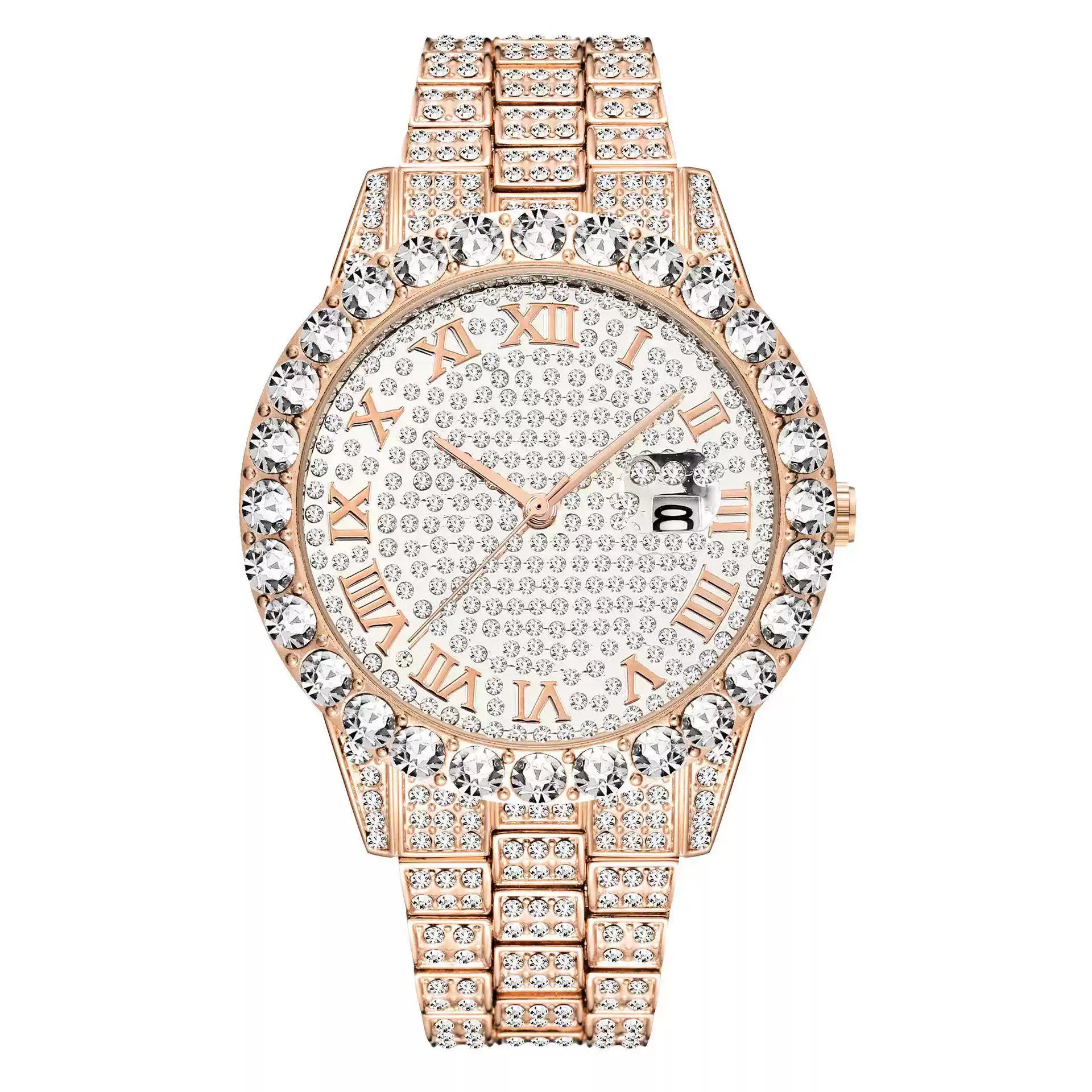 Trendy / Fashion / European & American / Ultra-Shiny / Nightclub / Full Diamond / Starry Sky / Hip-Hop Men's Watch