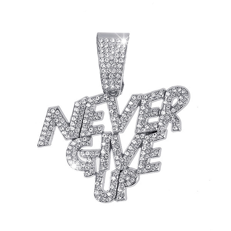 Hip-Hop Pendant Cuban Chain / Iced-Out Pendant Necklace for Men / American-Style Diamond Hiphop Rapper Full-Diamond Accessory