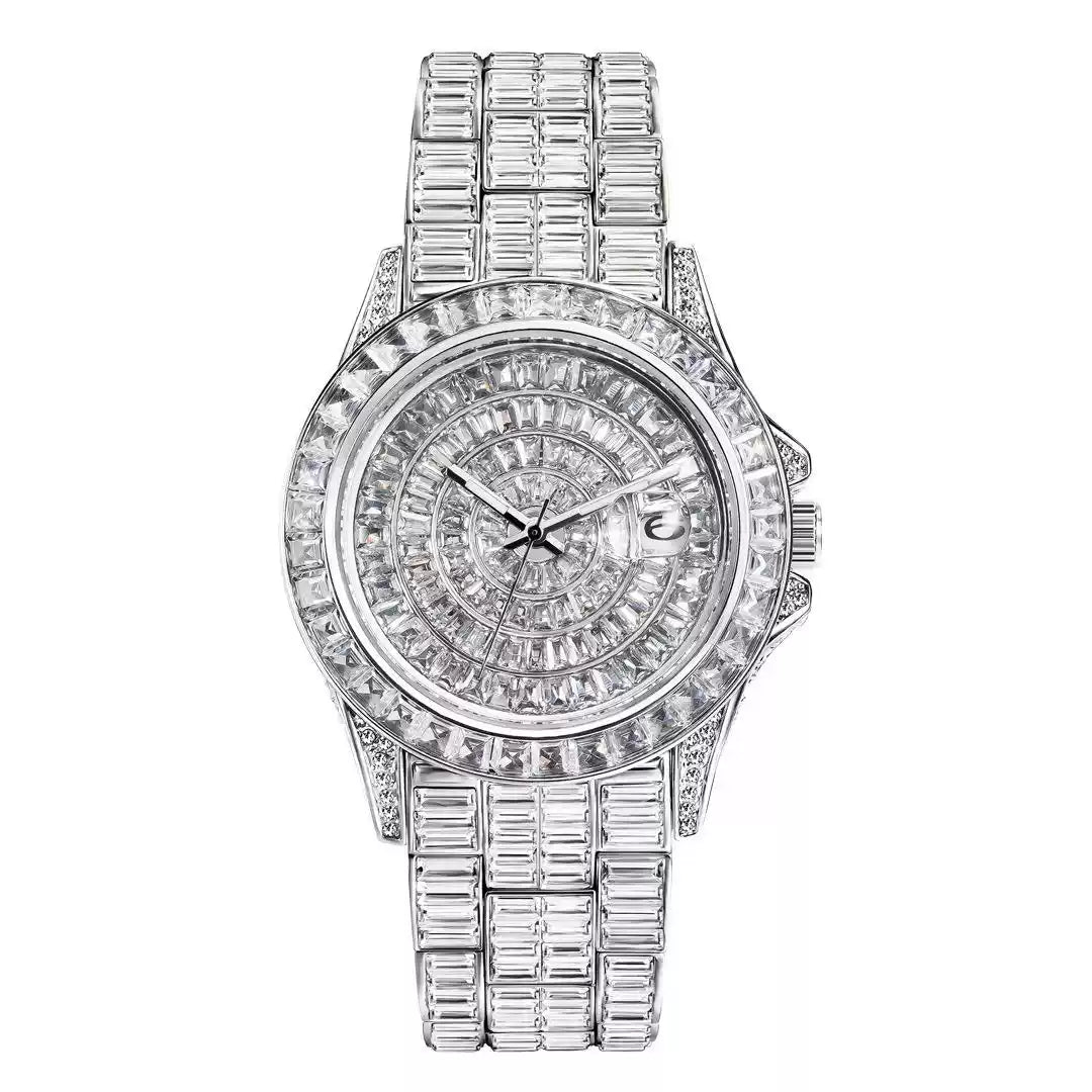European-American hip-hop / full-iced / ultra-shiny / fully-paved “starry” style / light-luxury / trendy / high-end men’s watch