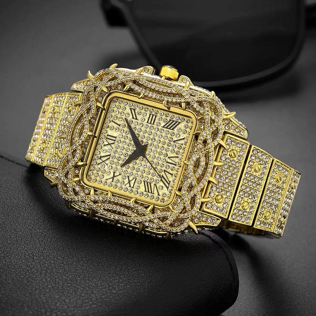 Full Diamond / Starry Sky / High-End Luxury / Thorns Dial / Niche / European & American / Hip-Hop Watch