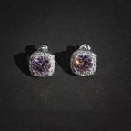 Iced Gemstone Stud Earrings – Hip-Hop Sparkle Essentials