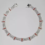 Rapper-Style Broken Heart Cuban Chain — 13 Heart Charms, Iced-Out Hip-Hop Choker, Trendy Luxury Necklace