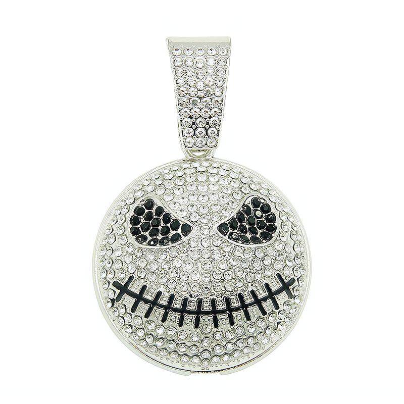 Hip-Hop Pendant Cuban Chain / Iced-Out Pendant Necklace for Men / American-Style Diamond Hiphop Rapper Full-Diamond Accessory