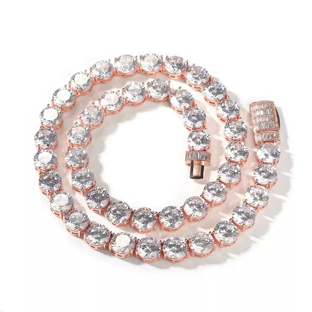 10mm Hip-Hop 5A Zircon Tennis Chain — Premium Short Choker Necklace