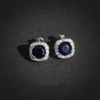 Iced Gemstone Stud Earrings – Hip-Hop Sparkle Essentials