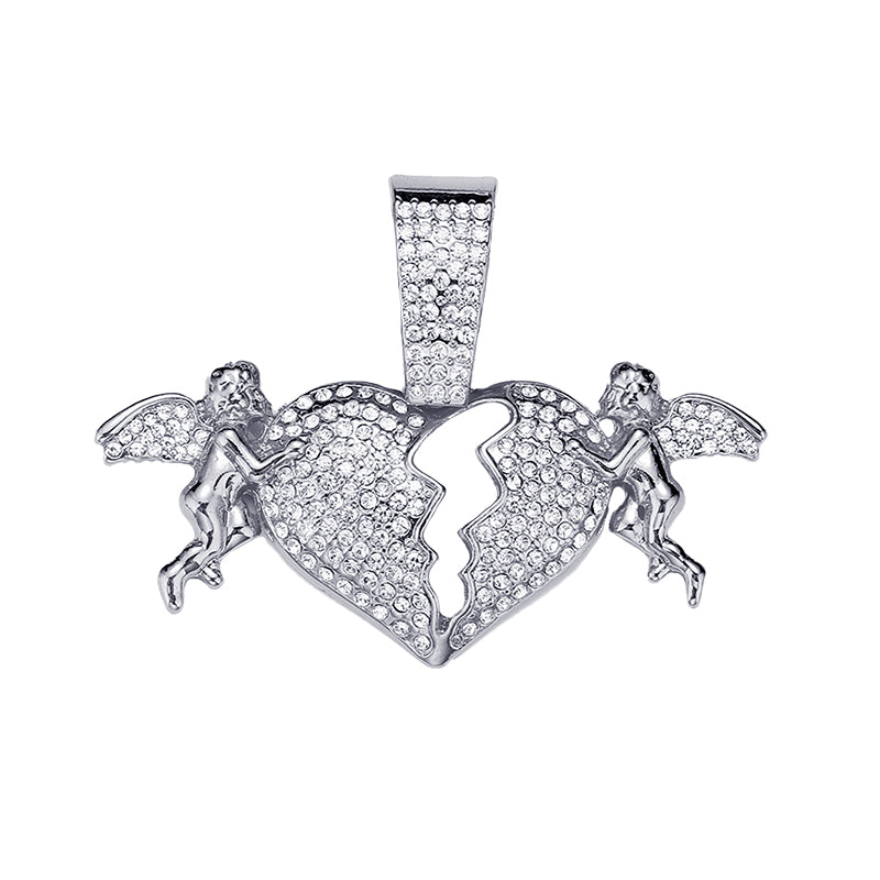 Hip-Hop Pendant Cuban Chain / Iced-Out Pendant Necklace for Men / American-Style Diamond Hiphop Rapper Full-Diamond Accessory