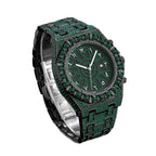 Full Diamond / European & American Hip-Hop / Starry Sky / Wristwatch / Fashion Trendy / Waterproof / Green Diamond Watch
