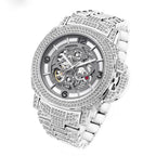 European & American Hip-Hop / Full Diamond / Trendy / Waterproof / Fashion / Skeleton / Transparent Mechanical Men's Watch