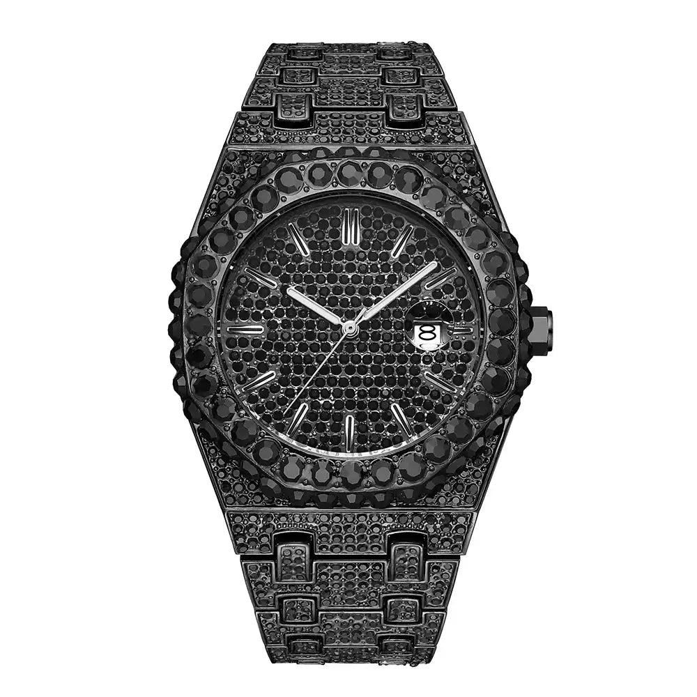 Full Diamond / Starry Sky / Wristwatch / High-End Luxury / European & American Hip-Hop / Niche / Black Warrior Watch