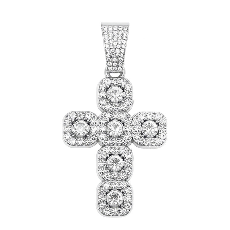 Hip-Hop Pendant Cuban Chain / Iced-Out Pendant Necklace for Men / American-Style Diamond Hiphop Rapper Full-Diamond Accessory