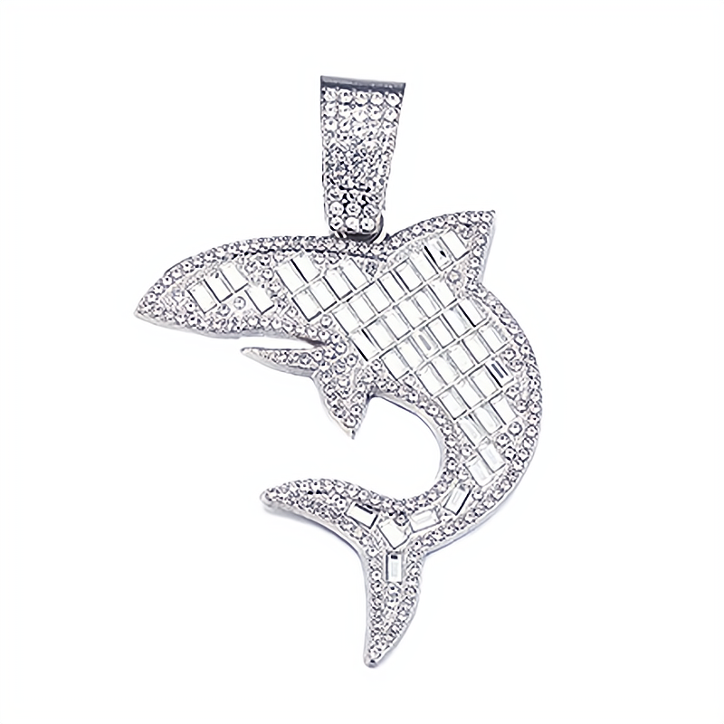 Hip-Hop Pendant Cuban Chain / Iced-Out Pendant Necklace for Men / American-Style Diamond Hiphop Rapper Full-Diamond Accessory