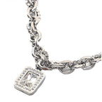 Men’s Iced-Out Titanium Steel Pendant Necklace – Hip-Hop Rapper Style, Trendy Sugar-Cut Diamond Design, High-End Streetwear Jewelry