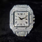 American Hip-Hop / Fully Iced-Out / Full-Diamond Look / Watch / Fashion / Waterproof / Gold Square Watch