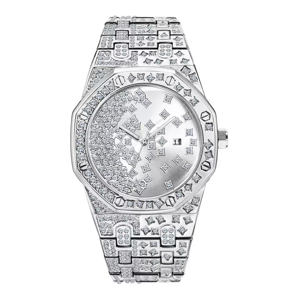 Creative/European & American Hip-Hop/Trendy/Full Diamond/Starry Full Diamond/Personalized Design Men’s Watch