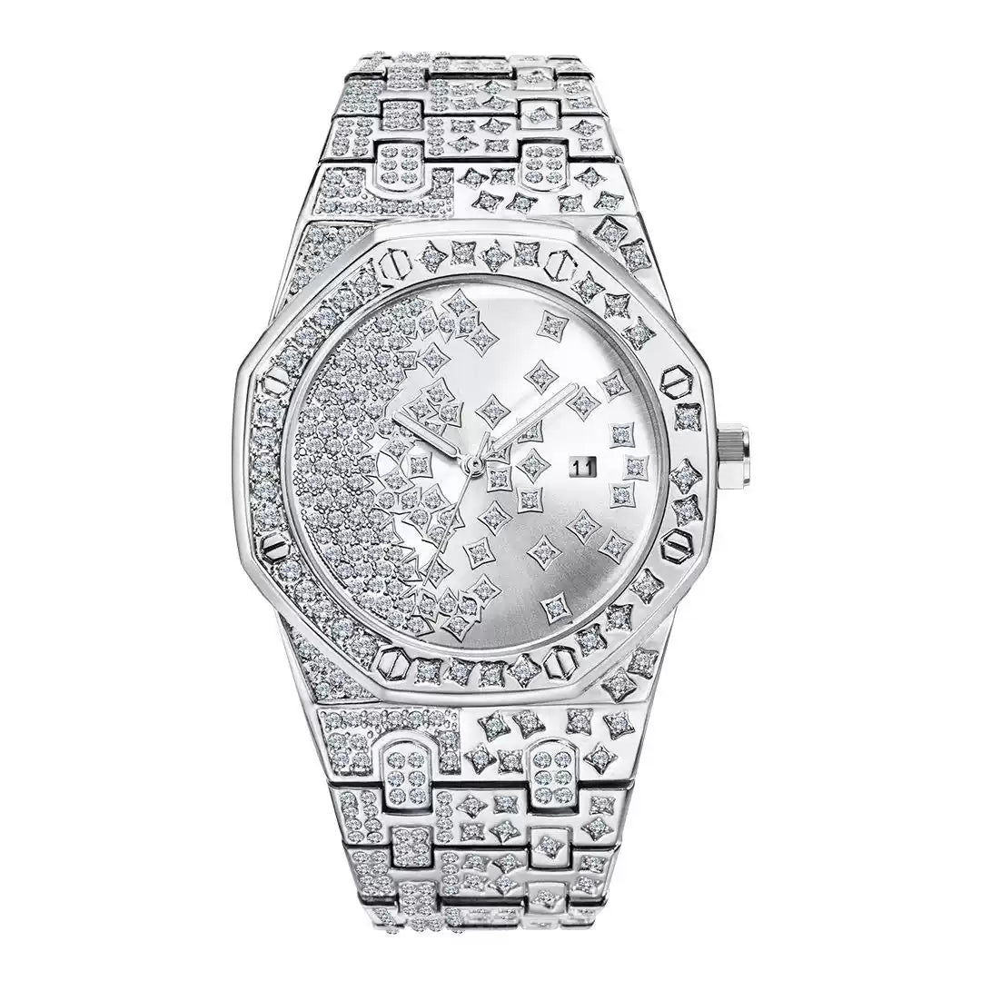 Creative/European & American Hip-Hop/Trendy/Full Diamond/Starry Full Diamond/Personalized Design Men’s Watch