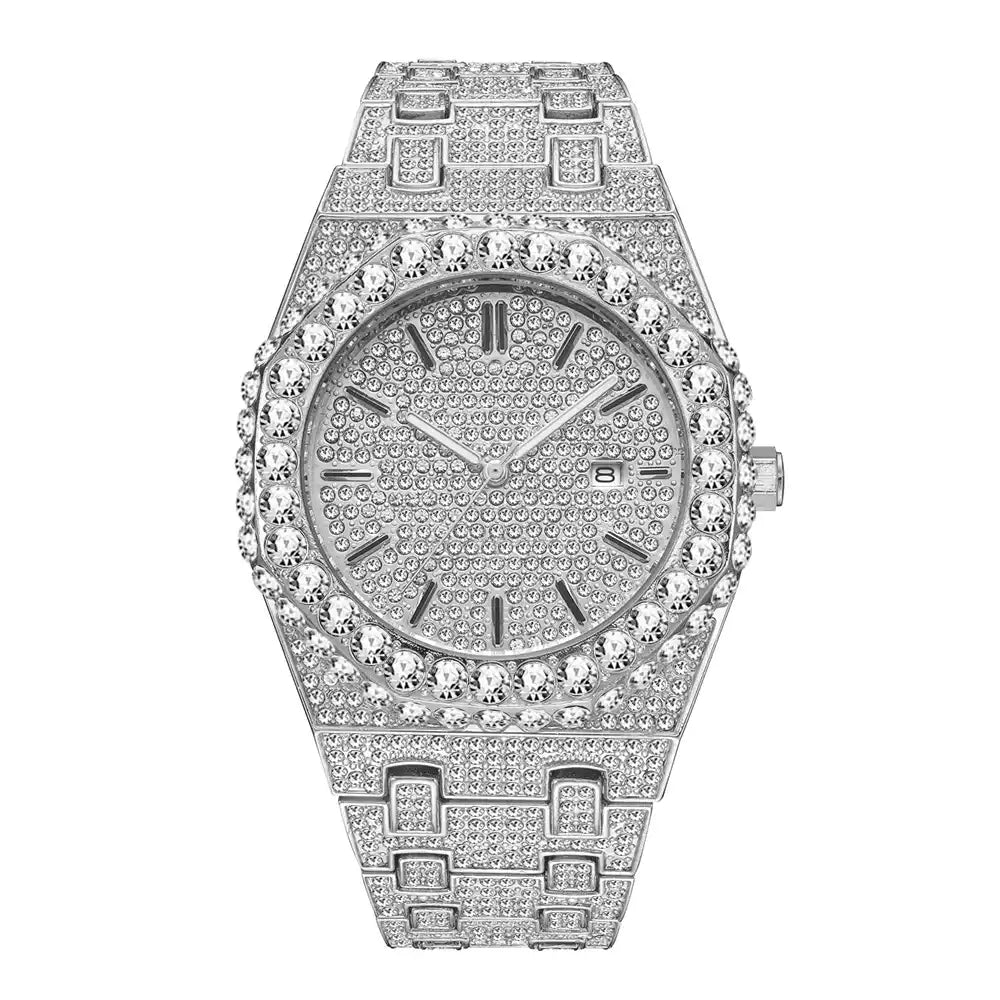 Full Diamond / Starry Sky / Wristwatch / High-End Luxury / European & American Hip-Hop / Niche / Black Warrior Watch