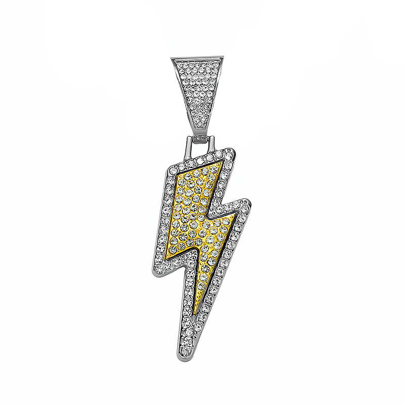 Hip-Hop Pendant Cuban Chain / Iced-Out Pendant Necklace for Men / American-Style Diamond Hiphop Rapper Full-Diamond Accessory
