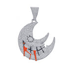 Hip-Hop Pendant Cuban Chain / Iced-Out Pendant Necklace for Men / American-Style Diamond Hiphop Rapper Full-Diamond Accessory