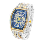 Barrel-Shaped / Fully Iced-Out / Full Pavé / Western Hip-Hop Style / Trendy / Luxury-Inspired Men’s Watch