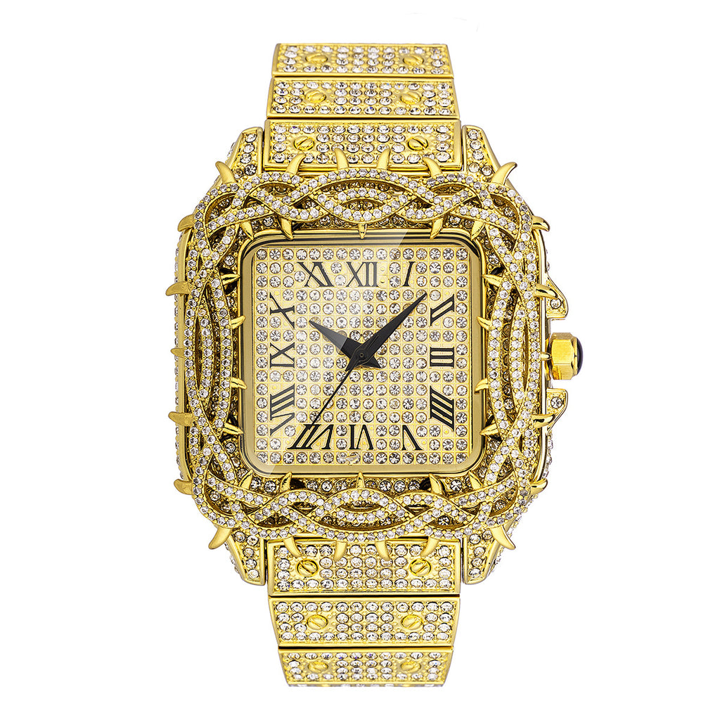 Full Diamond / Starry Sky / High-End Luxury / Thorns Dial / Niche / European & American / Hip-Hop Watch