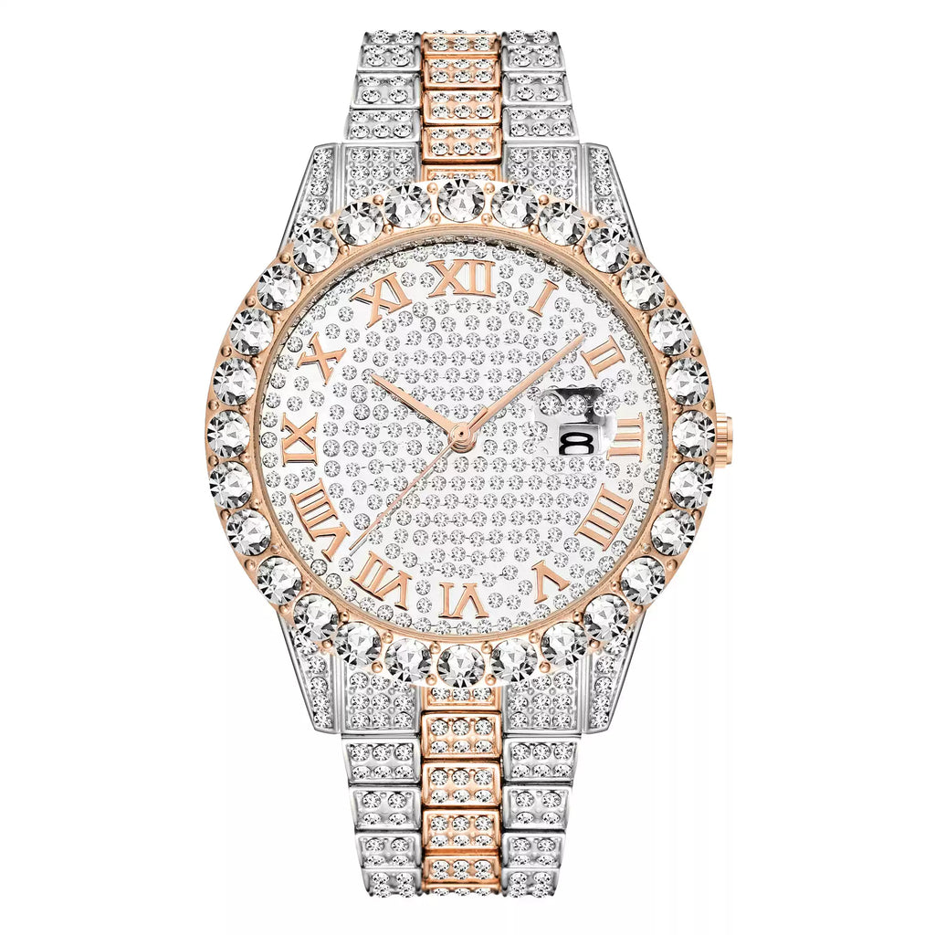 Trendy / Fashion / European & American / Ultra-Shiny / Nightclub / Full Diamond / Starry Sky / Hip-Hop Men's Watch