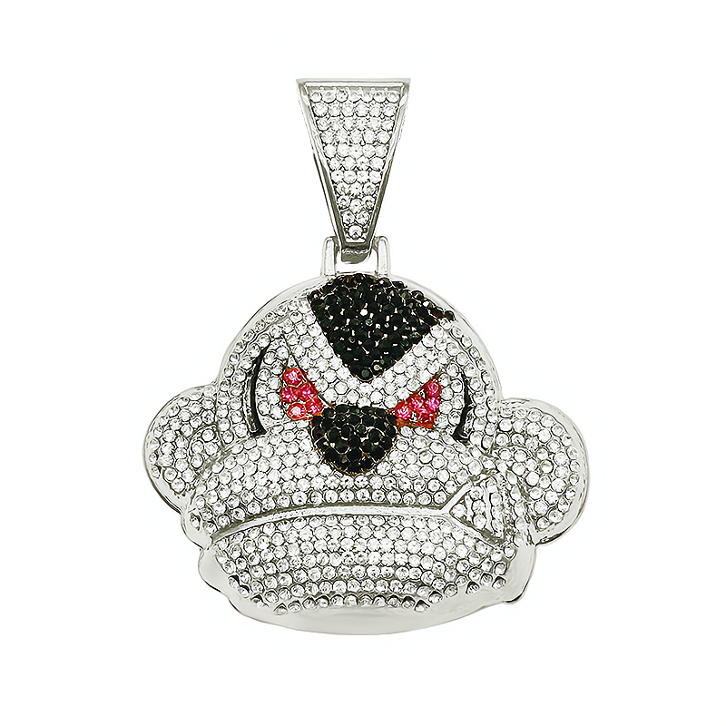 Hip-Hop Pendant Cuban Chain / Iced-Out Pendant Necklace for Men / American-Style Diamond Hiphop Rapper Full-Diamond Accessory