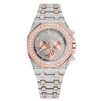 2025 New Style American Hip-Hop Watch / Starry Sky Full Diamond / Fashion Large Dial Quartz Watch for Men