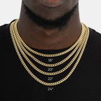 8mm Cuban Link Chain Gold