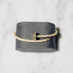 Diamond Nail Bracelet Gold